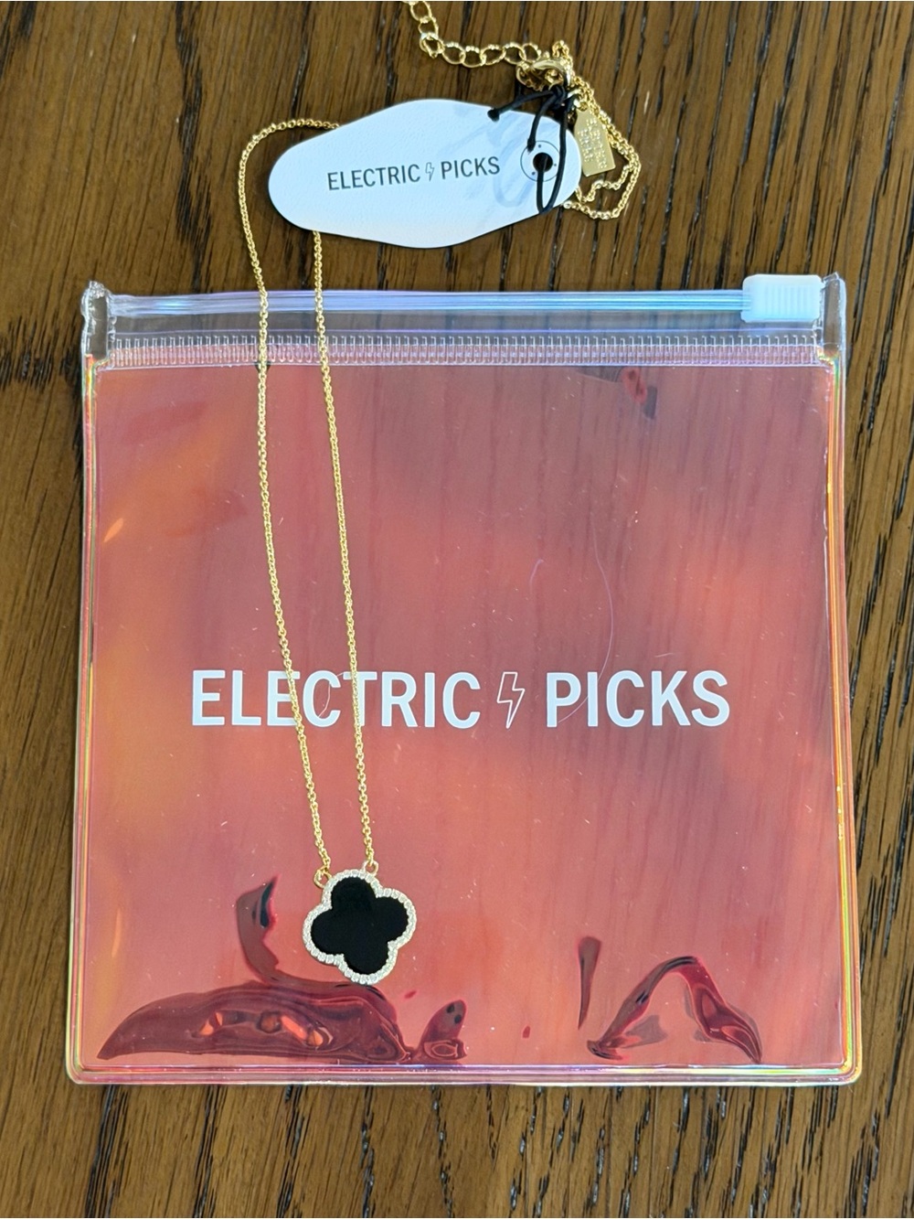NEW! Electric Picks Icon Black Necklace